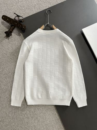 Louis Vuitton Couple's New Checkered Jacquard Round Neck Sweater
