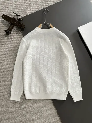 Louis Vuitton Couple's New Checkered Jacquard Round Neck Sweater
