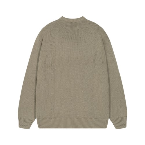 Gucci New Unisex Logo Jacquard Round Neck Hooded Wool Sweater