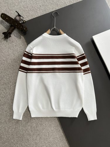 Prada New Splicing Round Neck Casual Wool Sweater