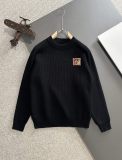 Burberry New Couple Logo Embroidered Round Neck Sweater