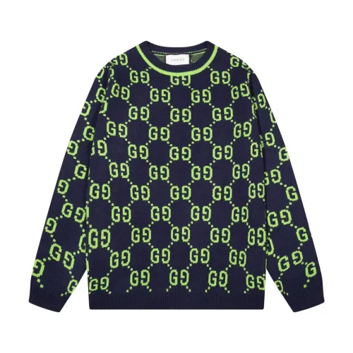 Gucci Couple Classic Full Double G-letter Jacquard Round Neck Sweater