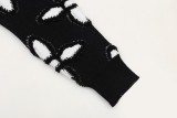 Louis Vuitton Fashion Towel Embroidered Pattern Round Neck Wool Knitted Sweater