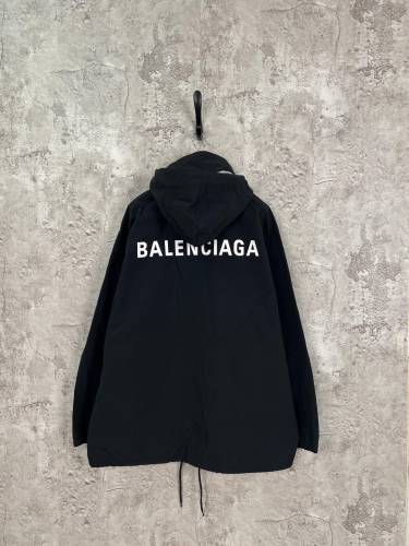 Balenciaga Couple Classic Logo Letter Printed Zipper Hoodie Jacket