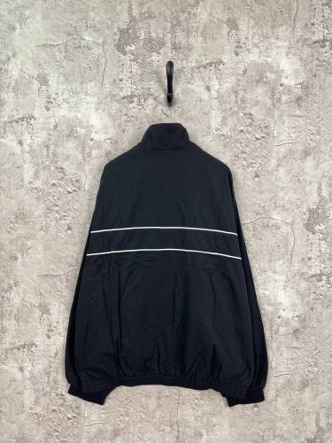 Balenciaga Couple Double Hook Logo Embroidered Jacket Zipper Long Sleeve Coat