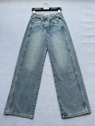 Loewe Fashion Irregular Lazy Style Jeans