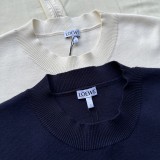 Loewe Unisex Versatile Logo Embossed Round Neck Sweater