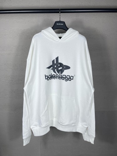 Balenciaga Classic Couple Phantom Double Logo Printed Long Sleeve Hoodie