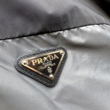 Prada Classic Splicing Hooded Jacket Coat