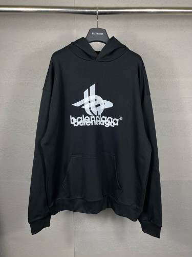 Balenciaga Classic Couple Phantom Double Logo Printed Long Sleeve Hoodie