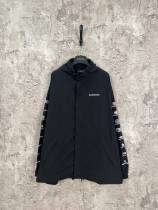 Balenciaga Couple Classic Logo Printed Drawstring Hoodie Jacket