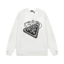 Prada Classic Overlapping Letter Triangle Logo Graffiti Printed Sportswear Unisex Versatile Loose Hoodie