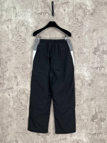 Balenciaga Couple 3B Embroidered Black White Splicing Straight Leg Pants Sports Pants
