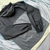 Prada Classic Splicing Hooded Jacket Coat