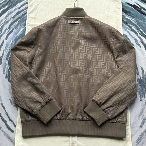 Fendi Classic Full Print Jacquard Jacket Coat