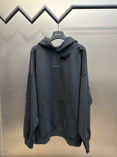 Balenciaga New Hot Drilled Hole Hoodie Couple Casual Oversize Sportswear