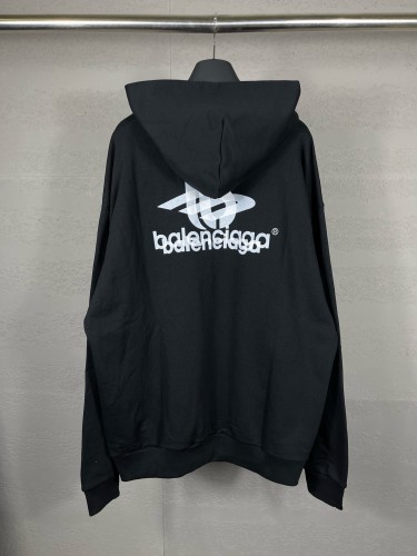 Balenciaga Classic Couple Phantom Double Logo Printed Long Sleeve Hoodie