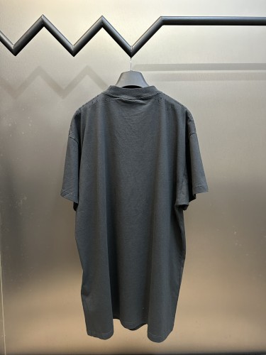Balenciaga New Crack Logo Printed Short Sleeve Couple Loose Casual T-shirt