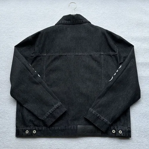 Loewe Classic Retro Washed Black Casual Collar Cowboy Jacket