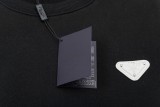 Prada Classic Metal Triangle Sleeve Printed Sportswear Unisex Versatile Loose Hoodie