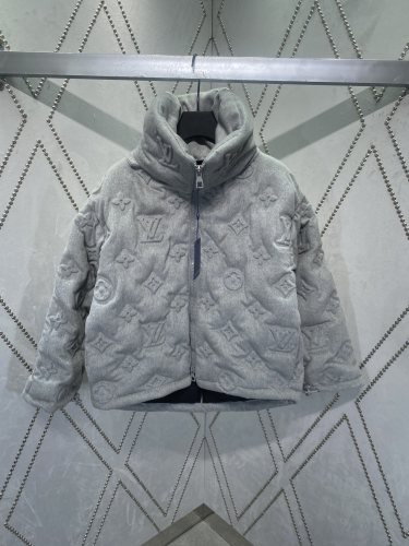 Louis Vuitton New Full Print Embossed Jacket Down Jacket