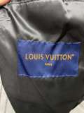 Louis Vuitton Fashion New Logo Splicing Waist Leather Jacket