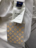 Louis Vuitton Fashion New Logo Splicing Waist Leather Jacket