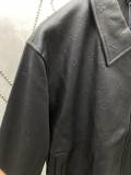 Louis Vuitton Fashion New Logo Splicing Waist Leather Jacket