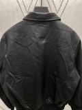 Louis Vuitton Fashion New Logo Splicing Waist Leather Jacket