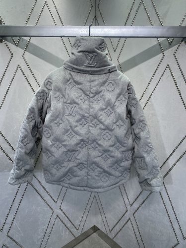 Louis Vuitton New Full Print Embossed Jacket Down Jacket