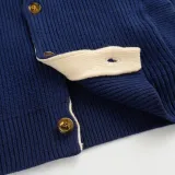 Gucci Unisex Fashion Color Contrast Splicing Single Breasted Collar Knitted Cardigan