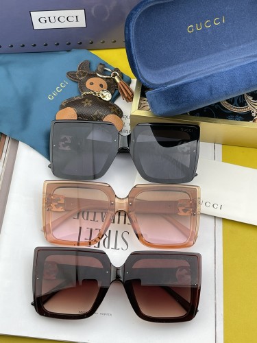 Gucci New Classic Logo Box Sunglasses Couple Versatile Sunglasses
