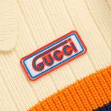Gucci Unisex Fashion Color Contrast Splicing Single Breasted Collar Knitted Cardigan
