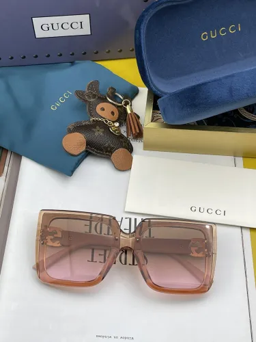 Gucci New Classic Logo Box Sunglasses Couple Versatile Sunglasses