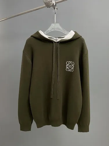 Loewe Couple Jacquard Logo Casual Hoodie Versatile Loose Sportswear