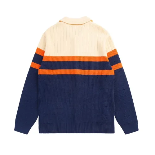 Gucci Unisex Fashion Color Contrast Splicing Single Breasted Collar Knitted Cardigan