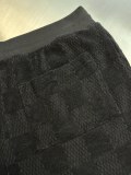 Louis Vuitton Fashion Checkered Jacquard Pattern Towel Cloth Shorts