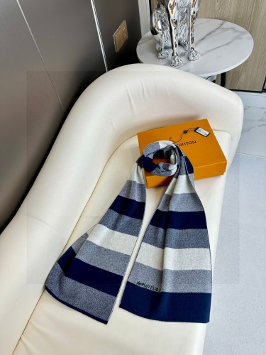 Louis Vuitton Unisex Classic Striped Knitted Cashmere Tassel Scarf Size: 32 * 180cm