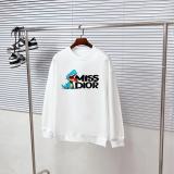 Dior High Street Dinosaur Logo Print Versatile Round Neck Hoodie