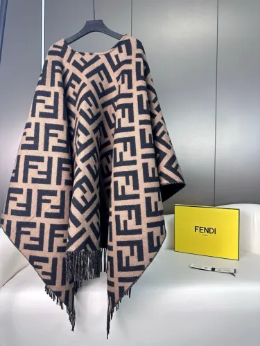 Fendi Unisex Classic FF Double sided Cape Shawl Cape Size: 140 * 150 cm