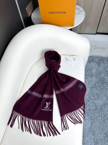 Louis Vuitton Classic Elegant Embroidered Logo Cashmere Tassel Scarf Size: 35 * 180cm