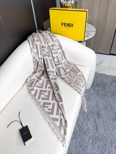 Fendi Unisex Classic FF Double sided Jacquard Scarf Size: 140 * 140 cm