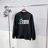 Dior High Street Dinosaur Logo Print Versatile Round Neck Hoodie