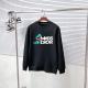 Dior High Street Dinosaur Logo Print Versatile Round Neck Hoodie