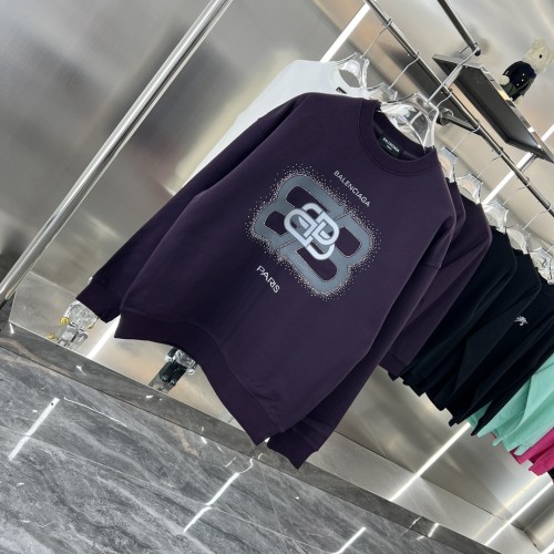 Balenciaga Street 3D silicone hot stamping round neck hoodie Unisex fashionable casual sportswear