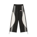 Balenciaga New Cola Graffiti Embroidery Straight Tube Couple Color Contrasting Casual Sports Pants