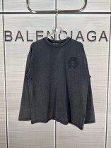 Chrome Hearts New Patchwork Embroidered Long Sleeve T-shirt Couple Oversize Washed T-shirt