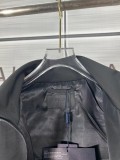 Prada New Classic Metal Logo Stand up Collar Jacket Coat