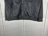 Prada New Classic Metal Logo Stand up Collar Jacket Coat