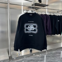 Balenciaga Street 3D silicone hot stamping round neck hoodie Unisex fashionable casual sportswear